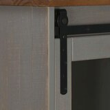 vidaXL Bivak HALDEN 2 drsna vrata siva 112x40x80 cm masivni les | Shoptok.si