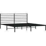  Metalni okvir za krevet s uzglavljem crni 200x200 cm | shoptok.hr