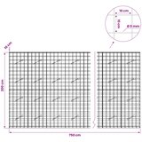  Gabion s žicom debljine 5 mm i mrežom 10x10 cm 750x10x200 cm | shoptok.hr