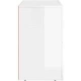  Strani &amp;scaron;al Visok sijaj bela 80,5 x 35 x 59 cm Konstruiran les, (5000108423) Slike