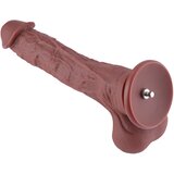 HiSmith HSA155 Huge Silicone Dildo with Intact Testicles for Advanced Users KlicLok 31cm Brown | Shoptok.si