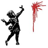 Opviq zidna dekoracija Banksy Metal 09, 48x83 cm & 30x62 cm, 1.5 mm, Crna | Eponuda.com