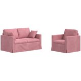  Set sofe 2 pcs Ružičasta 138 x 78 x 80 cm Baršun | shoptok.hr