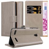  Ohišje, združljiv z ZTE v Capuccino Brown - zaščitni pokrov z magnetnim zapiranjem, stoječo funkcijo in režo za kartico, (20570482) | Shoptok.si