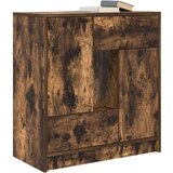  Komoda s predali in vrati, dimljeni hrast, 70,5x34x74,5 cm | Shoptok.si