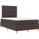  LED Box Spring Krevet Tamno smeđa 120 x 200 cm tkanina | shoptok.hr