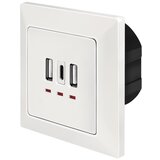 Logilink uzidna utičnica, 2 USB-A, 1 USB-C | ePonuda.com