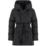 Trendyol Black Belted Wide Cut Oversize Hooded Inflatable Coat Cijene