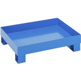 eurokraft basic Prestrezna kadica za 60 l, DxŠxV 800 x 900 x 220 mm, brez certifikata, modro praškasto lakirana, brez mrežaste rešetke | Shoptok.si