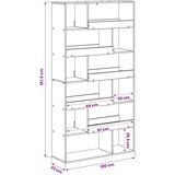  Polica za knjige 100 x 33 x 156 5 cm Konstruirano drvo - Crni hrast 187 5 cm | shoptok.hr