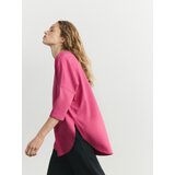 Reserved Majica kratkih rukava od mješavine modalnih vlakana - boja fuksije | shoptok.hr