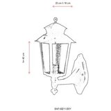 Opviq Vanjska zidna lampa BAP-68211-BSY, 40 cm, E27, 40W, IP65, Crna | Eponuda.ba