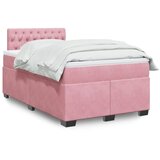 Box spring krevet s madracem ružičasti 120 x 200 cm baršunasti | shoptok.hr