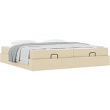  Konstrukcija postelje s shranjevanjem krema 200 x 200 cm blago, (5000069858) | Shoptok.si