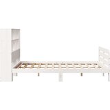 vidaXL Posteljni okvir brez vzmetnice bel 160x200 cm trdna borovina | Shoptok.si