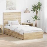  Krevet s od storage Sonoma hrast 90 x 200 cm Konstruirano drvo | shoptok.hr
