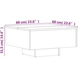  Stolić za kavu hrast sonoma 60 x 60 x 31,5 cm konstruirano drvo | shoptok.hr