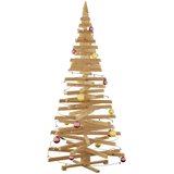  Božićna drvca s stalakom Smeđa 210 cm Masivna borovina | shoptok.hr