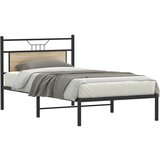  Posteljni okvir brez vzmetnice hrast 100x190 cm inženirski les, (21829496) | Shoptok.si