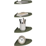  Ležeča polica s polico 4 pcs Oljčno zelena 18 x 18 x 2 cm, (5000307036) | Shoptok.si