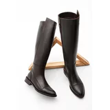 Marjin Knee-High Boots - Brown - Flat