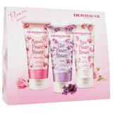 Dermacol Flower Power set: krema za prhanje Magnolia Flower 200 ml + krema za prhanje Lilac Flower 200 ml + krema za prhanje Rose Flower 200 ml za ženske Cene