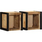  Noćni ormarići 2 kom 40x35x40 cm Puno grubo drvo Mango Smeđa | shoptok.hr