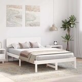  Krevetna konstrukcija Bijelo 120 x 200 cm Čvrsto borovo drvo | shoptok.hr