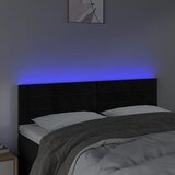  LED uzglavlje crno 144x5x78/88 cm baršunasto | shoptok.hr