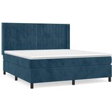  Krevet s oprugama i madracem tamnoplavi 160x200 cm baršunasti | shoptok.hr