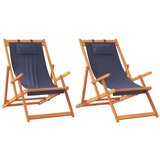  The living store zložljivi stoli za na plažo 2 kosa modro blago - zložljivi stol za plažo, (21443970) | Shoptok.si