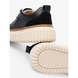 Sergio Leone Black leather sneakers on a beige platform by | ePonuda.com
