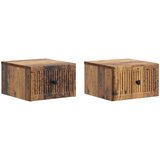  Noćni ormarić za montažu na zid s ladicama 2 pcs Staro drvo | shoptok.hr