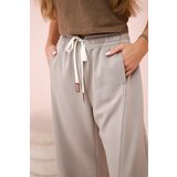 Kesi Włoski Butter trousers tied at the waist dark beige | Shoptok.si