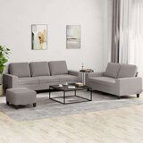 3-dijelni set sofa smeđesivi od tkanine | shoptok.hr