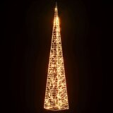vidaXL Akrilni ukrasni stožac s LED svjetlima topli bijeli 90 cm | shoptok.hr