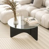 Umbra Črna okrogla mizica s stekleno mizno ploščo 87x87 cm Madera – | Shoptok.si