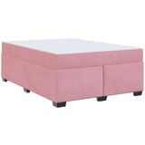  Posteljni okvir z vzmetnico z vzmetnico Roza 160 x 200 cm Žamet | Shoptok.si