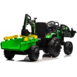 Traktor na akumulator s prikolico SX2068 - zeleni | Shoptok.si