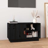 TV ormarić crni 70 x 34 x 40 cm od masivne borovine | shoptok.hr