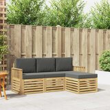  Set vanjskih sofa 4 pcs Bijela i antracit 189,5 x 122,5 x 73 cm | shoptok.hr