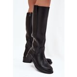Boto Women's Officer Boots On Low Heel Insulated Black Averna | Shoptok.si