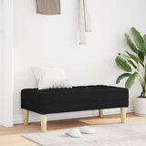  Klupa s jastukom Crna 113 x 57 x 39 cm tkanina | shoptok.hr
