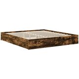  Postelja s shranjevanjem z vzglavjem Dimljeni oreh 180 x 200 cm, (5000106003) | Shoptok.si