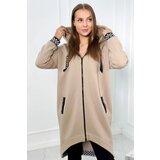 Kesi Zip-up sweatshirt light beige Cene