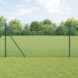vidaXL Varjena žična ograja s 7 stebri Zelena 1.4x10 m Jeklo Cene