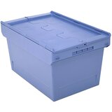 BITO Zaboj za nalaganje za večkratno uporabo, s preklopnim pokrovom, prostornina 58 l, od 10 kosov | Shoptok.si