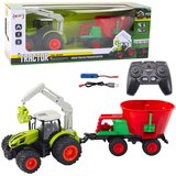 Traktor na daljinsko upravljanje s sijačicom - zeleno/crveni Cene