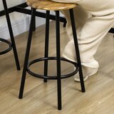  5-dijelni set barskih stolova u industrijskom stilu 1 stol i 4 stolice crno-smeđi | shoptok.hr