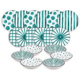 Tognana 18-delni set krožnikov Teal Mirage / porcelan, (5000267828) Cene